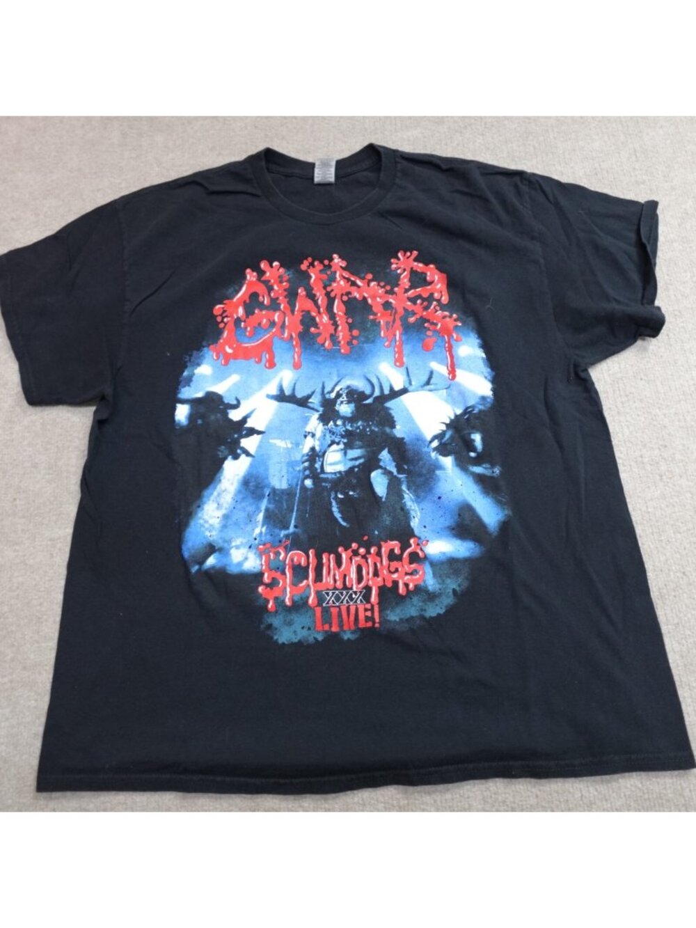 GWAR Shirt XL Black Scumdogs Live Double Sided Tour Last Show New York